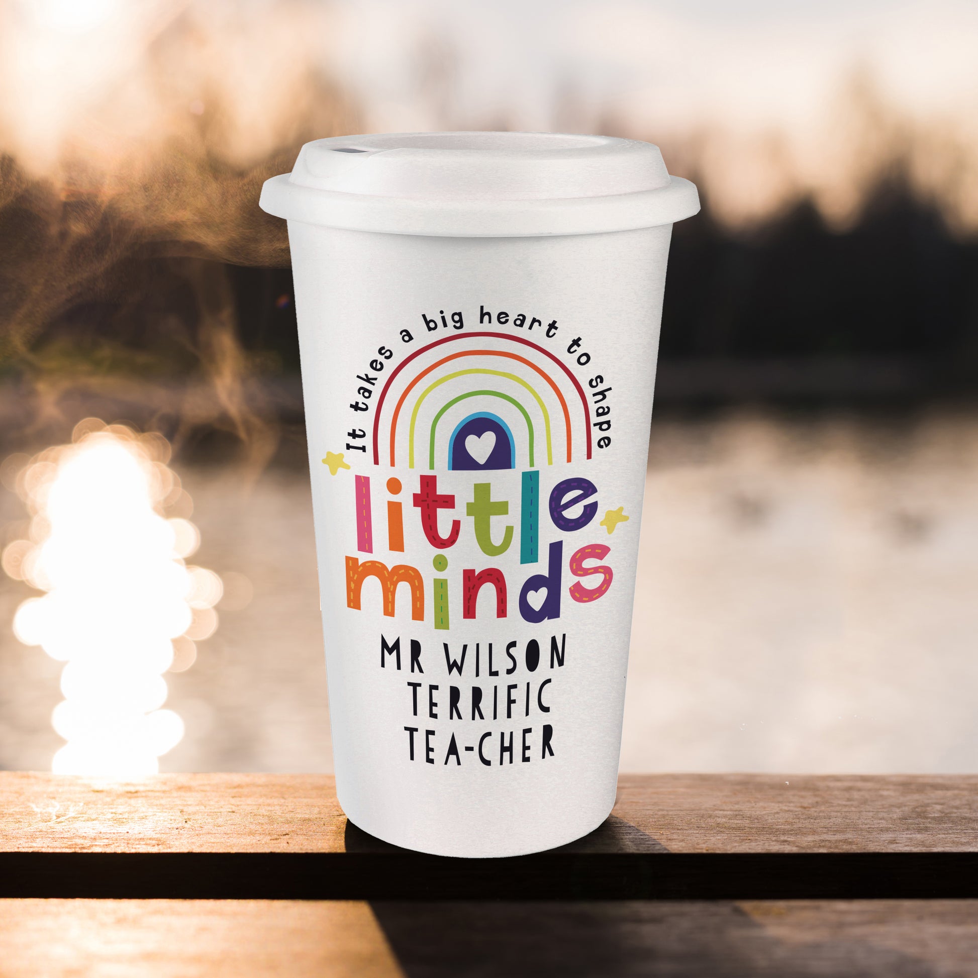 Personalised Shape Little Minds Travel Mug - MK&JD Gifts