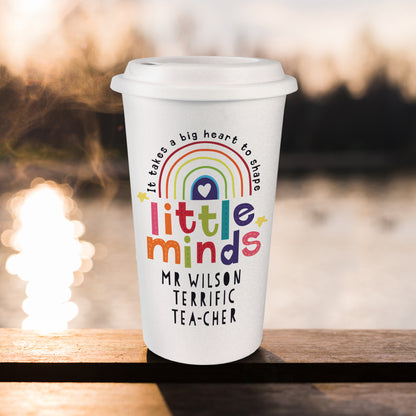 Personalised Shape Little Minds Travel Mug - MK&JD Gifts
