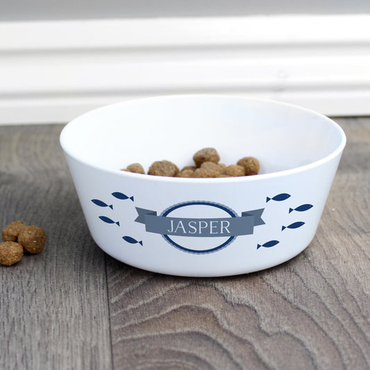 Personalised Fish Plastic Cat Bowl - MK&JD Gifts