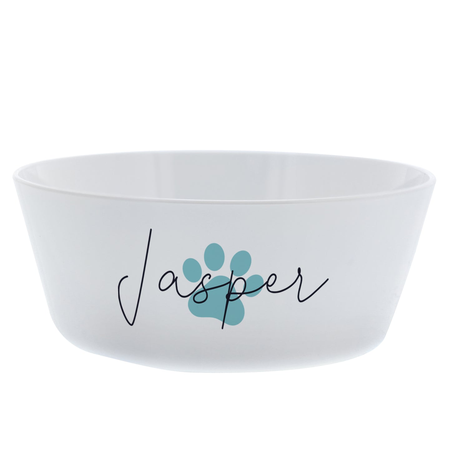 Personalised Blue Pawprint Plastic Cat Bowl - MK&JD Gifts