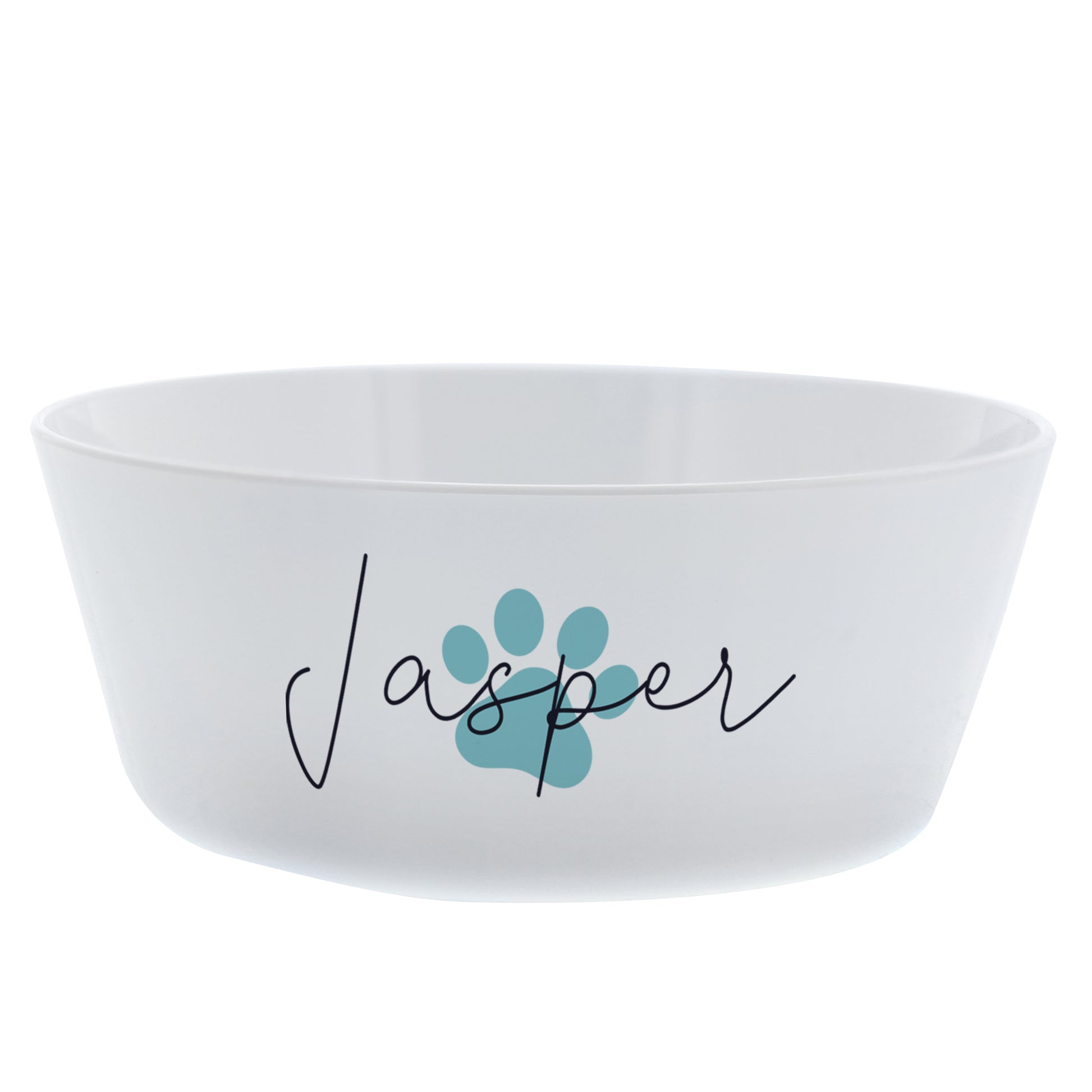 Personalised Blue Pawprint Plastic Cat Bowl - MK&JD Gifts