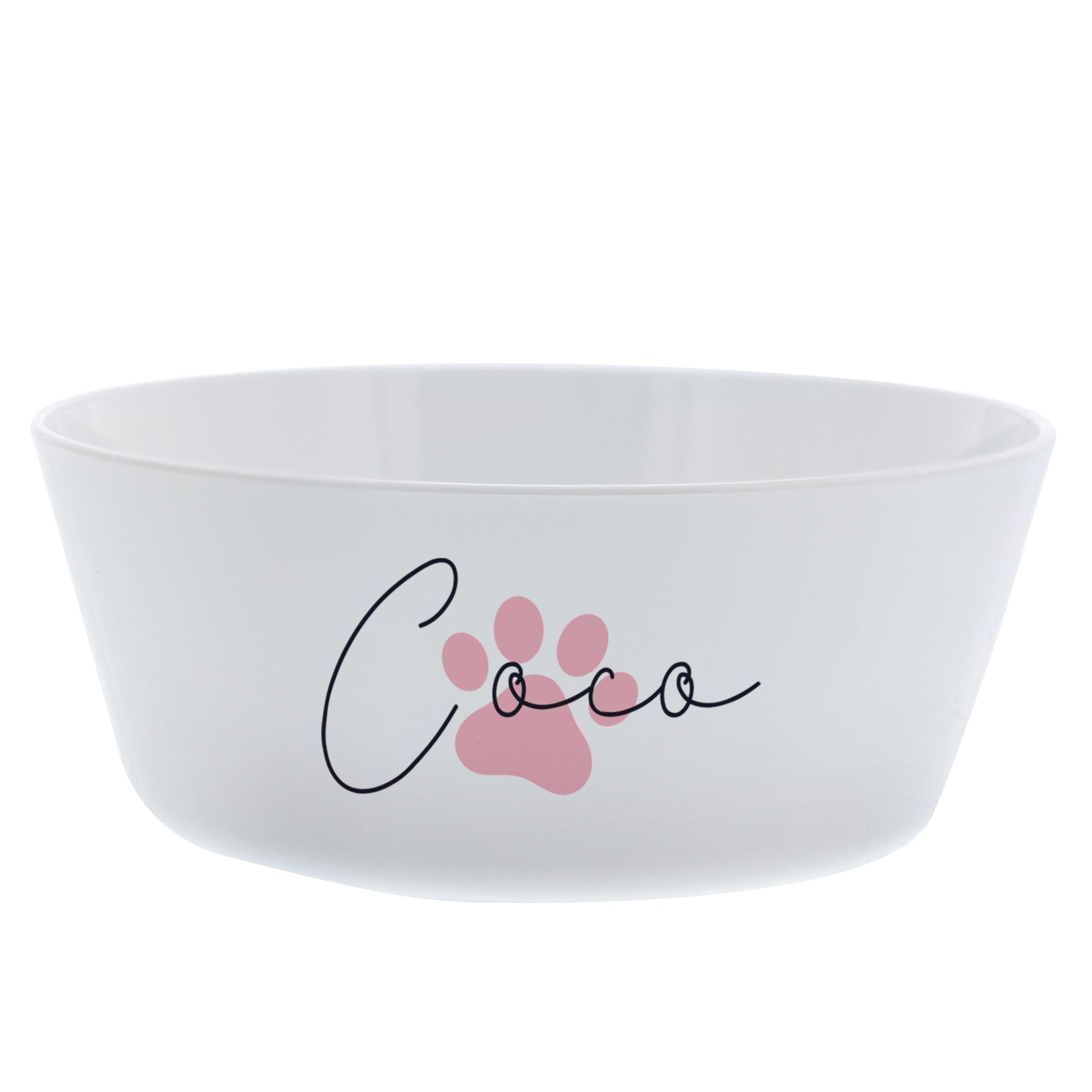 Personalised Pink Paw Print Plastic Cat Bowl - MK&JD Gifts