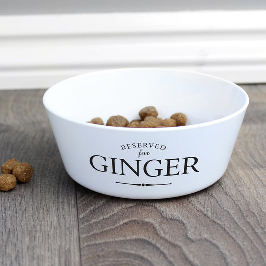 Personalised Reserved for Plastic Cat Bowl - MK&JD Gifts