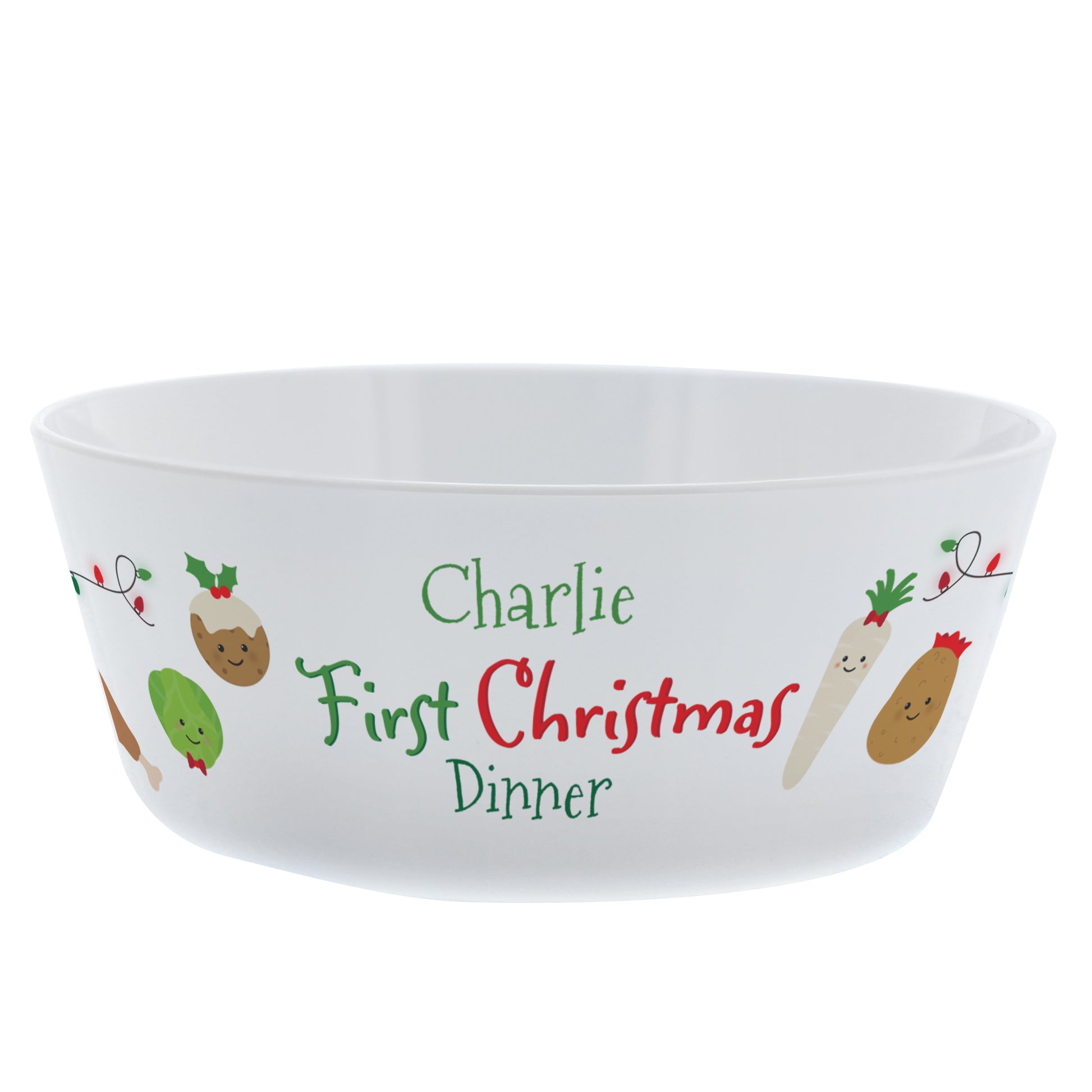 Personalised 1st Christmas Dinner Plastic Bowl - MK&JD Gifts