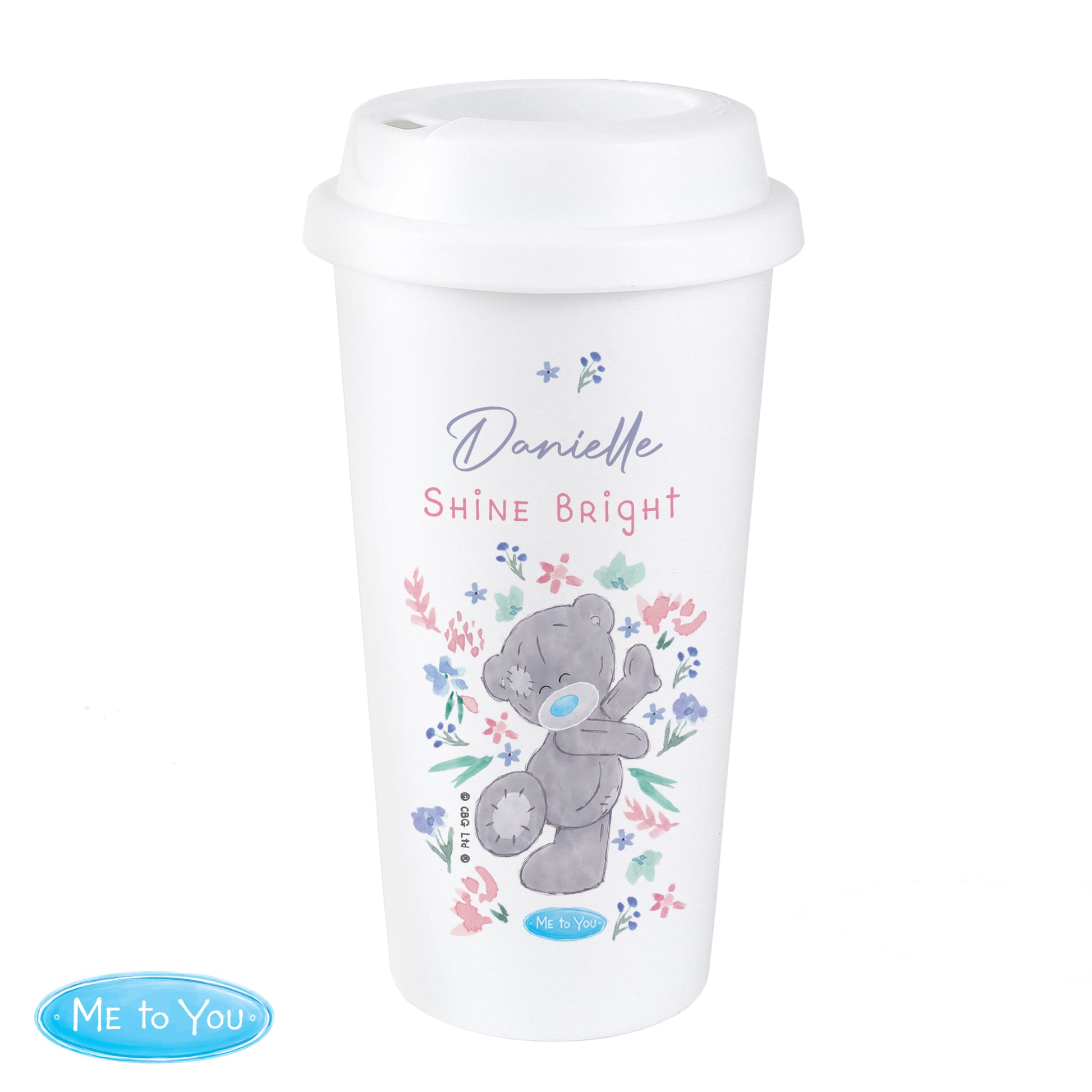 Personalised Me To You Floral Insulated Reusable Eco Travel Cup - MK&JD Gifts