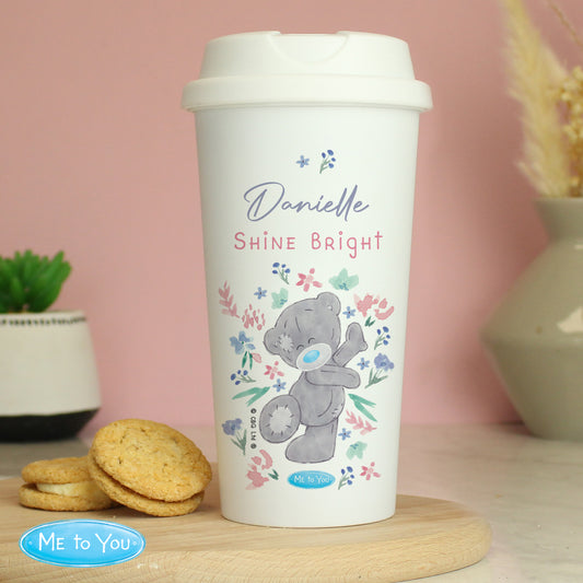Personalised Me To You Floral Insulated Reusable Eco Travel Cup - MK&JD Gifts