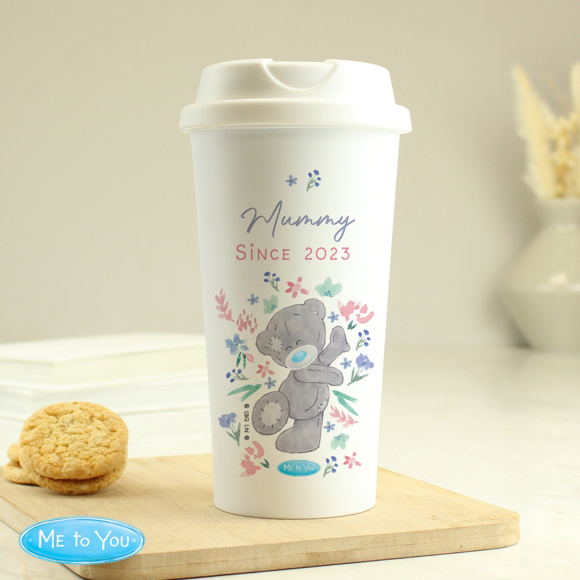 Personalised Me To You Floral Insulated Reusable Eco Travel Cup - MK&JD Gifts