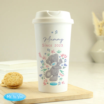 Personalised Me To You Floral Insulated Reusable Eco Travel Cup - MK&JD Gifts