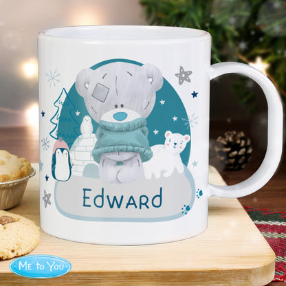 Personalised Winter Explorer Tiny Tatty Teddy Plastic Mug - MK&JD Gifts