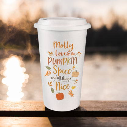 Personalised Pumpkin Spice Travel Mug - MK&JD Gifts
