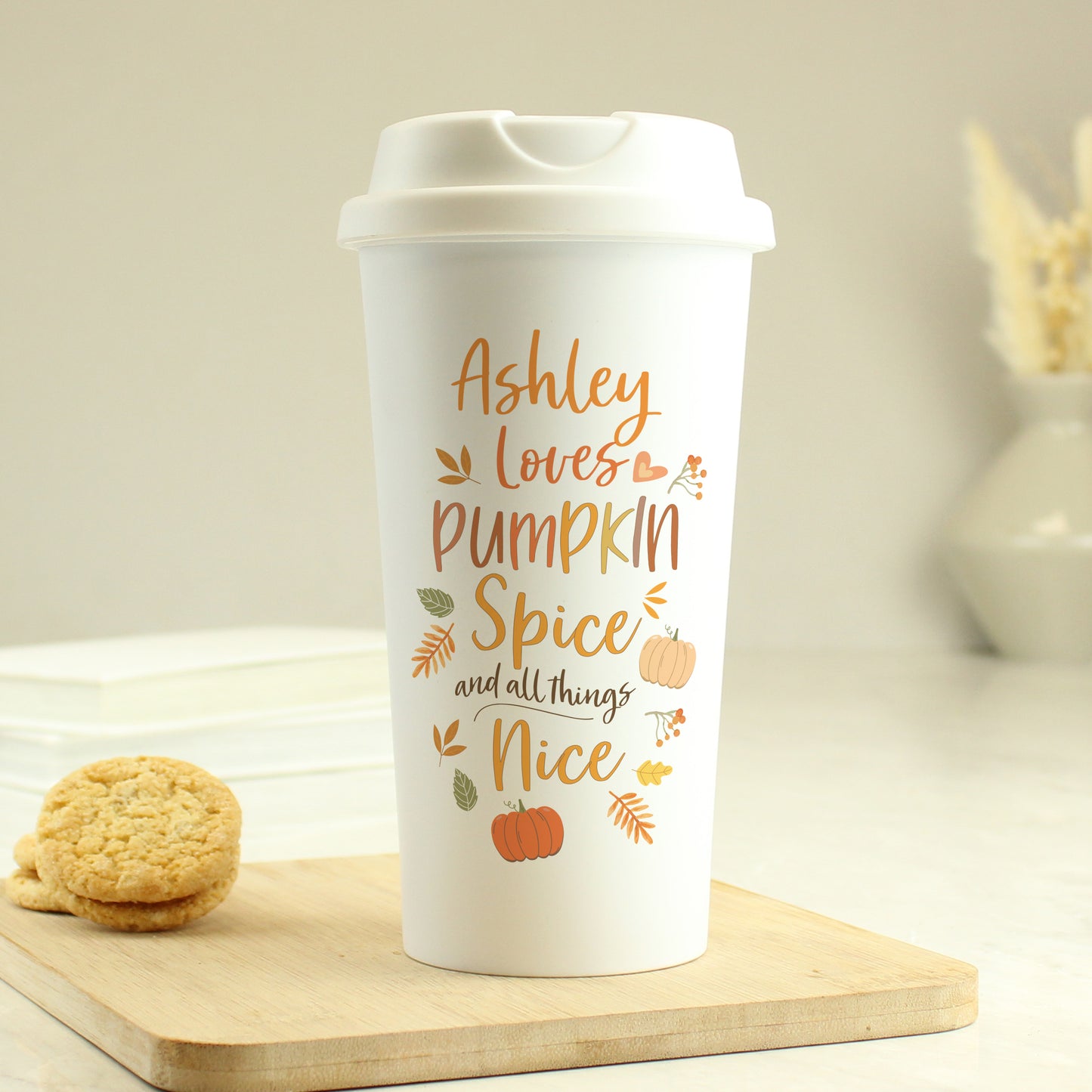 Personalised Pumpkin Spice Travel Mug - MK&JD Gifts