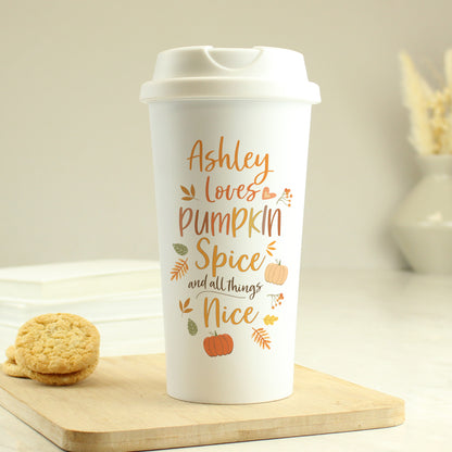 Personalised Pumpkin Spice Travel Mug - MK&JD Gifts
