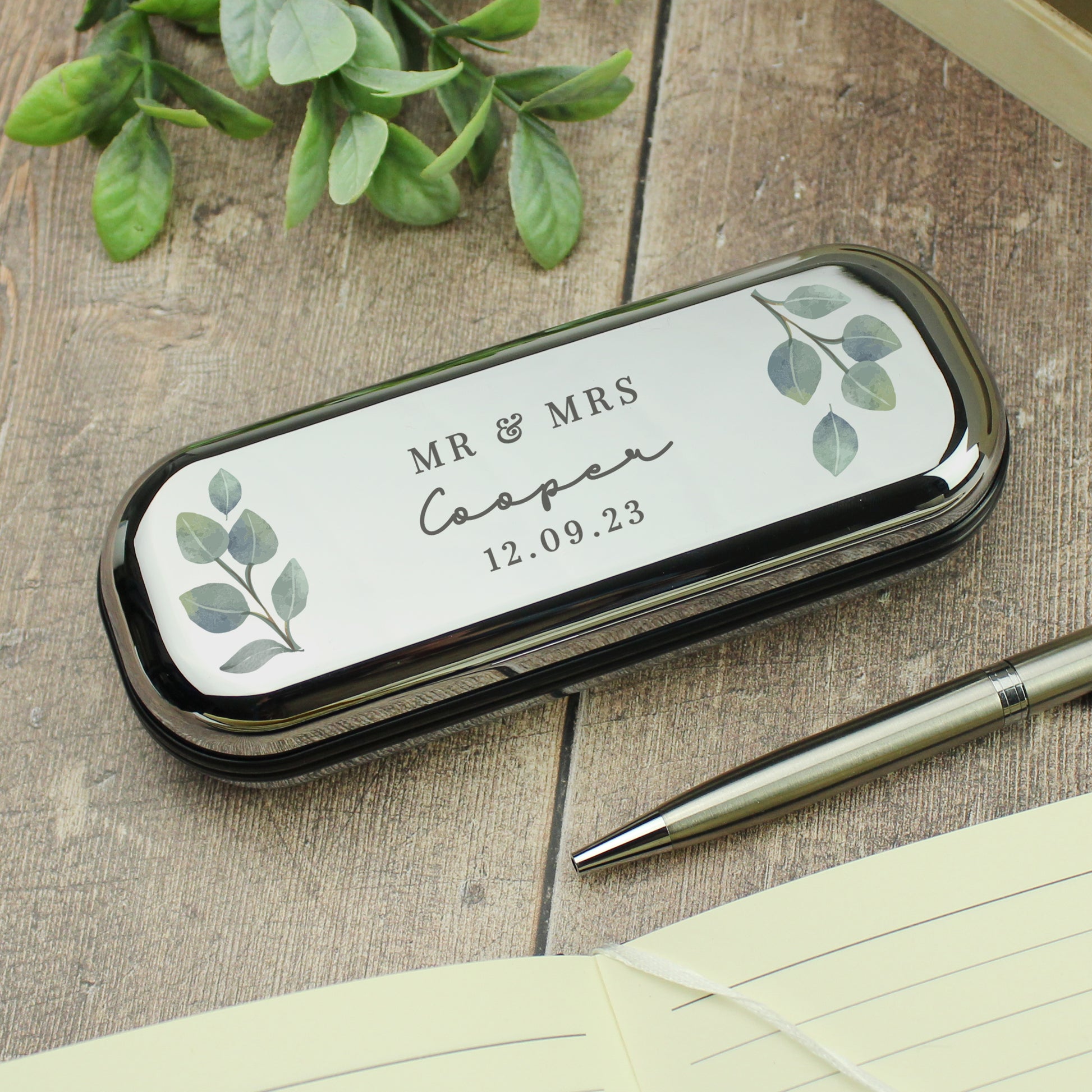 Personalised Botanical Pen and Box Set - MK&JD Gifts