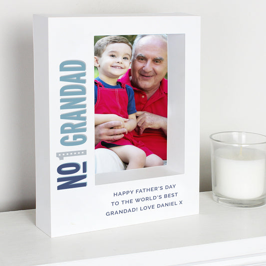 Personalised No.1 5x7 Box Photo Frame - MK&JD Gifts