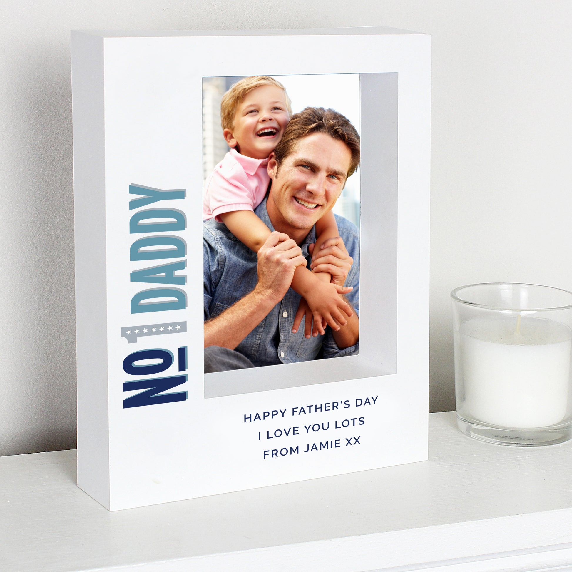Personalised No.1 5x7 Box Photo Frame - MK&JD Gifts