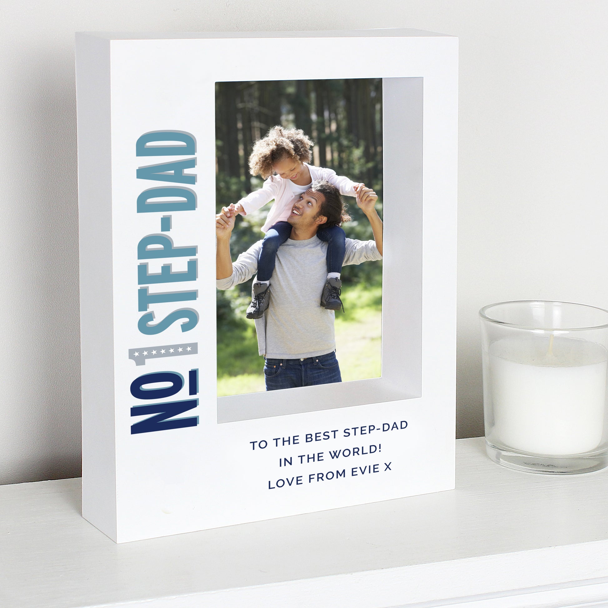 Personalised No.1 5x7 Box Photo Frame - MK&JD Gifts