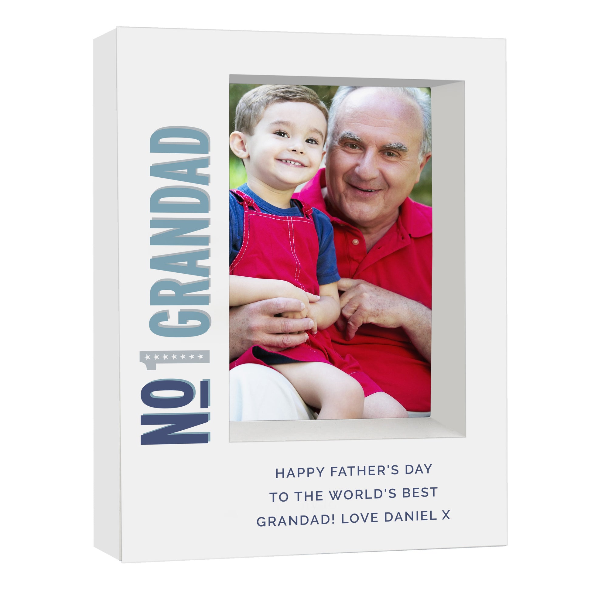 Personalised No.1 5x7 Box Photo Frame - MK&JD Gifts