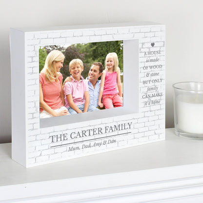 Personalised Family 5x7 Landscape Box Photo Frame - MK&JD Gifts
