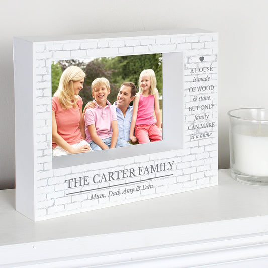 Personalised Family 5x7 Landscape Box Photo Frame - MK&JD Gifts