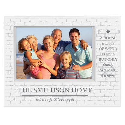 Personalised Family 5x7 Landscape Box Photo Frame - MK&JD Gifts