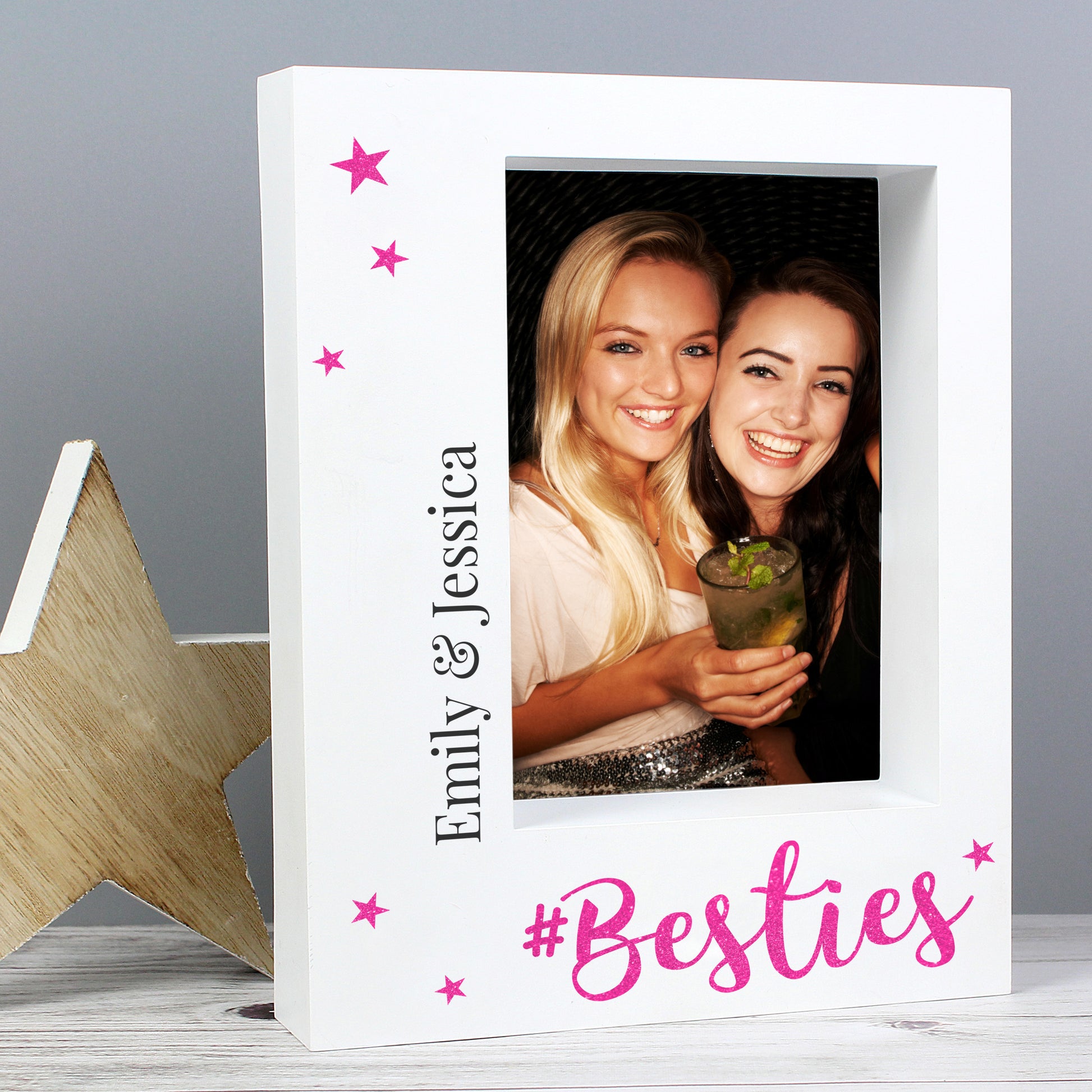 Personalised Besties 5x7 Box Photo Frame - MK&JD Gifts