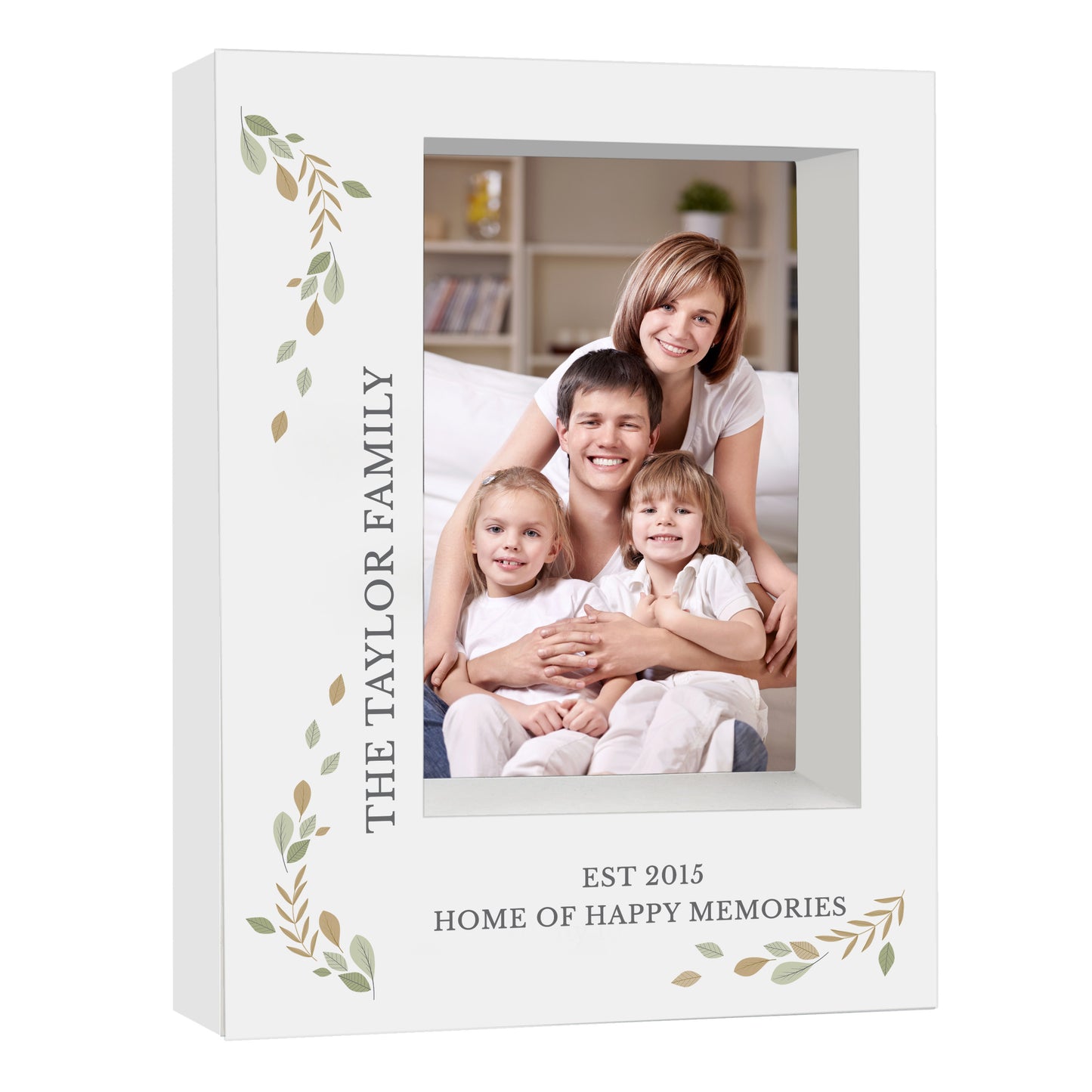 Personalised Fresh Botanical 5x7 Box Photo Frame - MK&JD Gifts