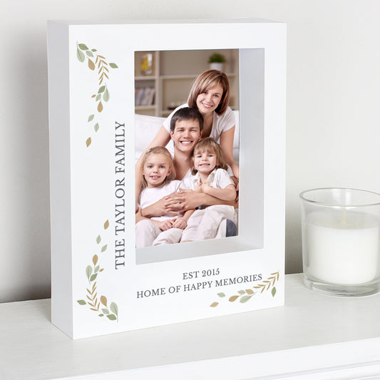 Personalised Fresh Botanical 5x7 Box Photo Frame - MK&JD Gifts
