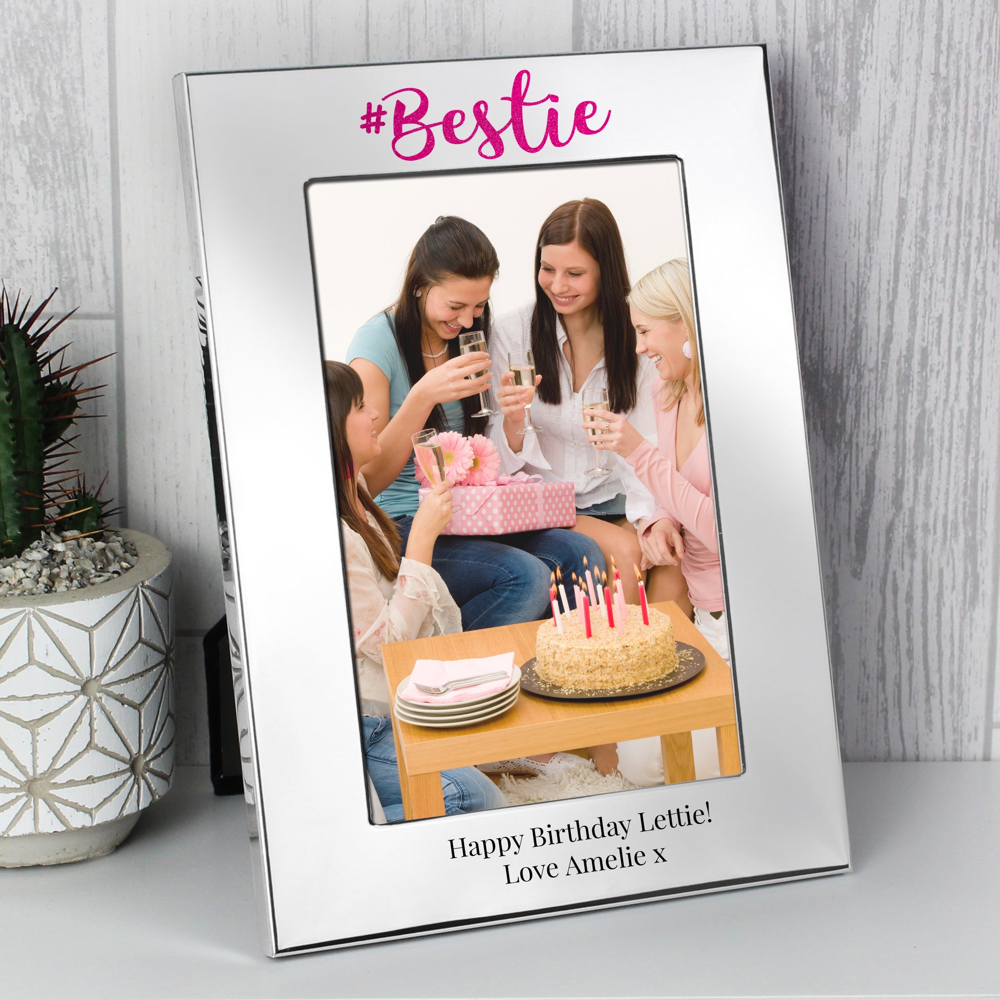 Personalised #Bestie 6x4 Silver Photo Frame - MK&JD Gifts