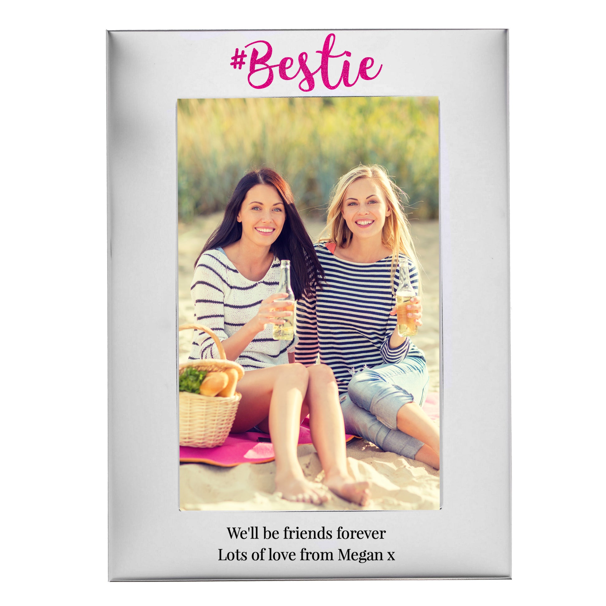 Personalised #Bestie 6x4 Silver Photo Frame - MK&JD Gifts