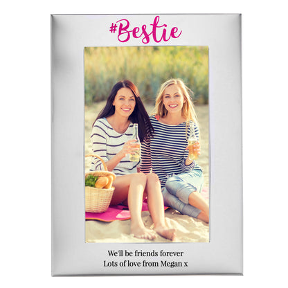 Personalised #Bestie 6x4 Silver Photo Frame - MK&JD Gifts