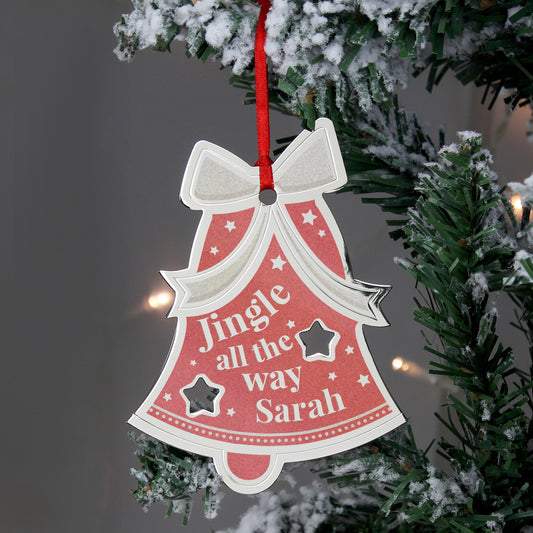 Personalised Jingle All The Way Bell Decoration - MK&JD Gifts