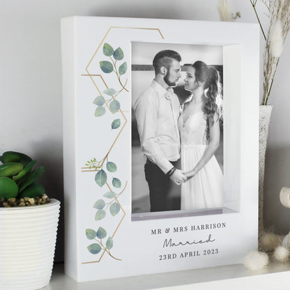 Personalised Botanical 6x4 Box Photo Frame - MK&JD Gifts