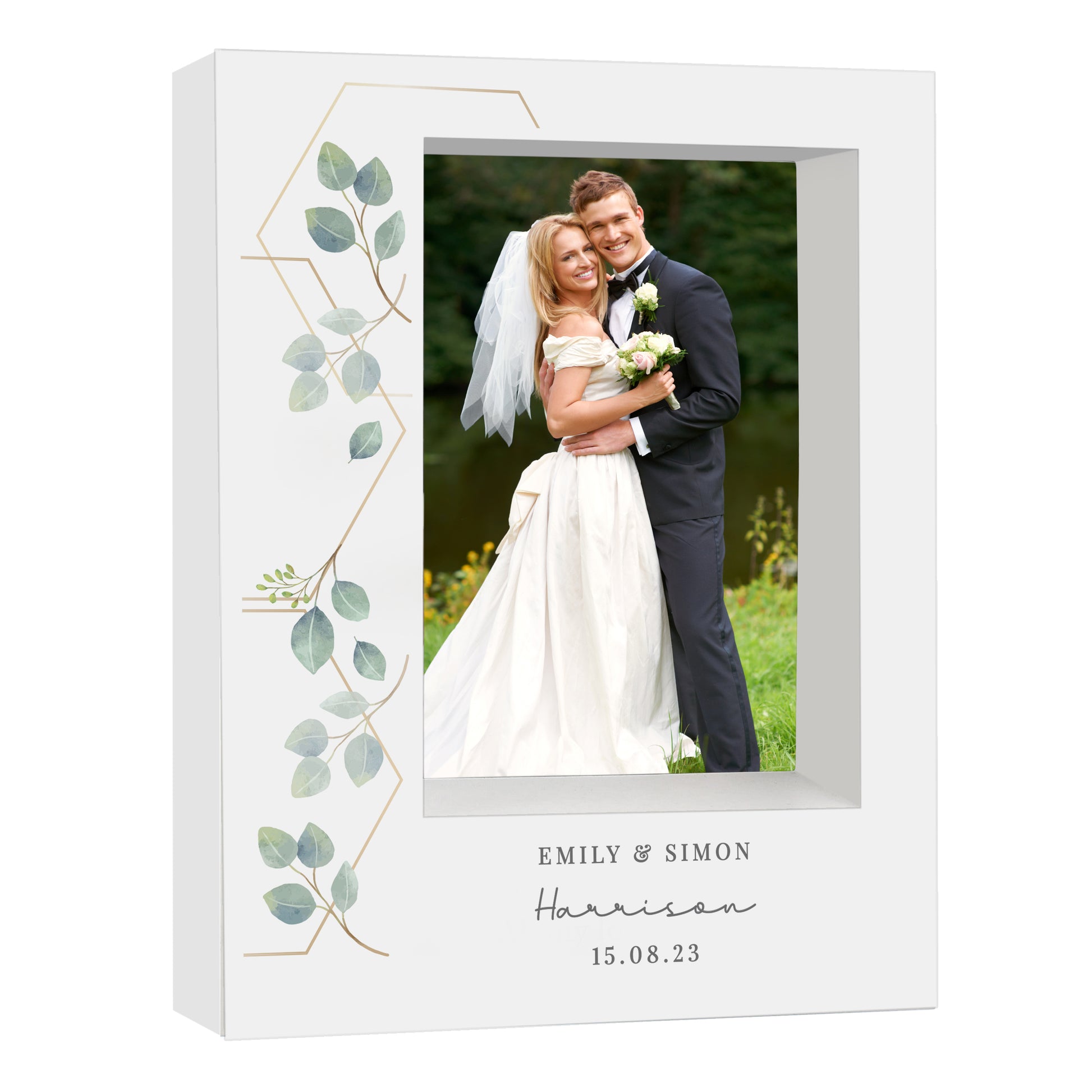 Personalised Botanical 6x4 Box Photo Frame - MK&JD Gifts