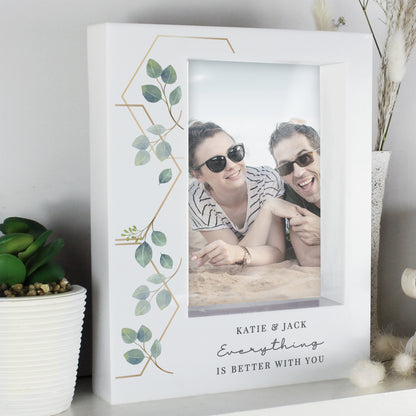 Personalised Botanical 6x4 Box Photo Frame - MK&JD Gifts