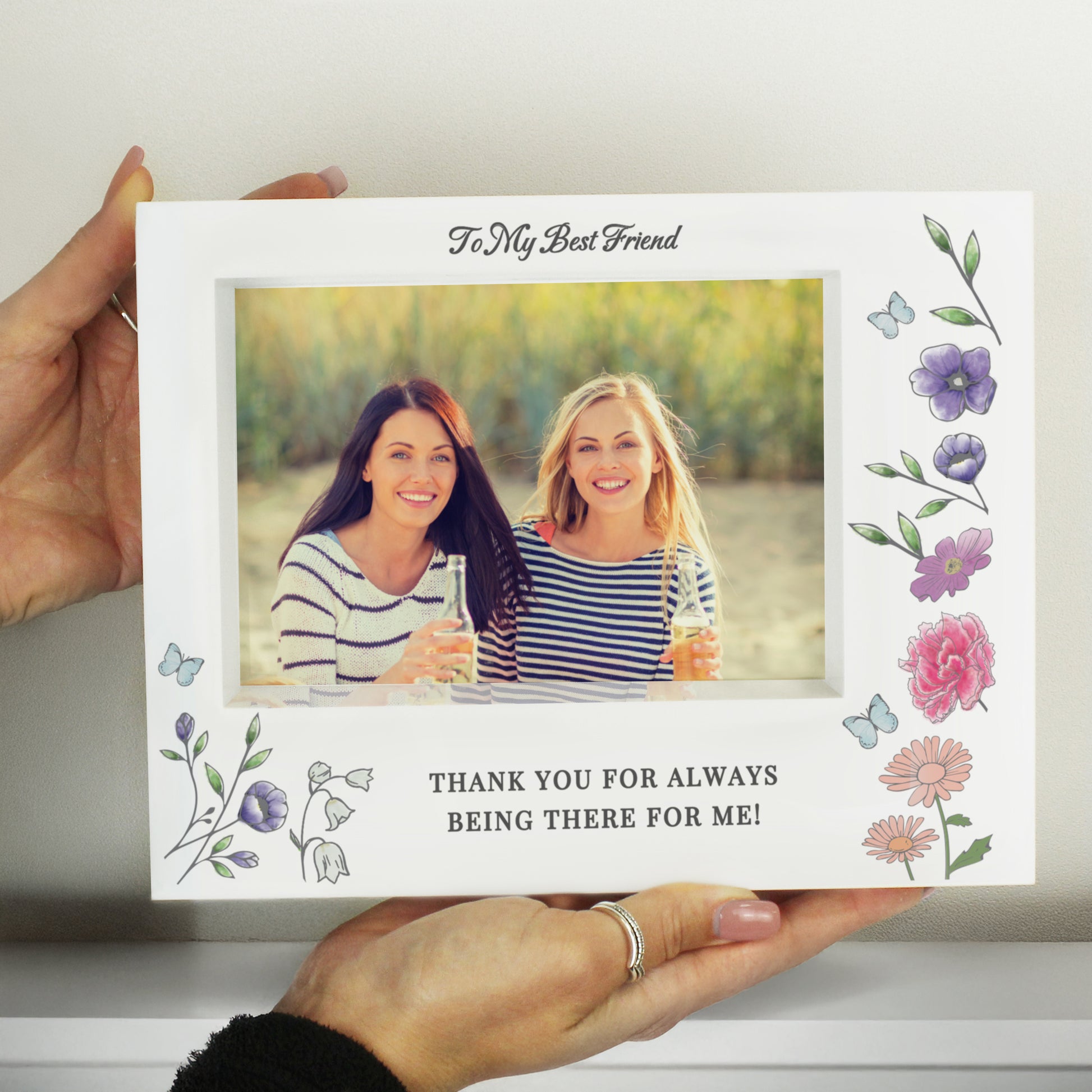 Personalised Wild Flowers Box Photo Frame - MK&JD Gifts