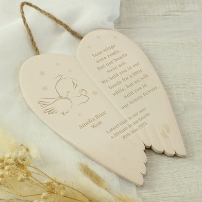 Personalised Little Angel Ceramic Wings - MK&JD Gifts