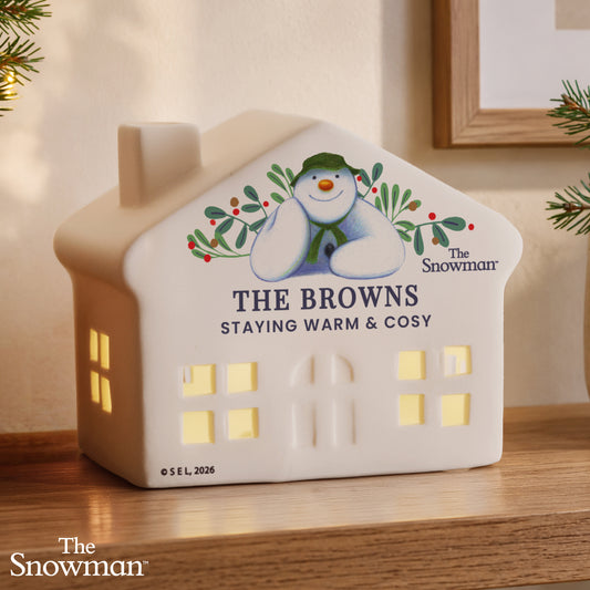 Personalised The Snowman Botanical LED House - MK&JD Gifts