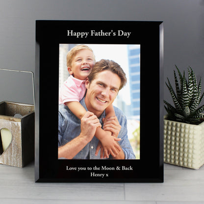 Personalised 5x7 Black Glass Photo Frame - MK&JD Gifts