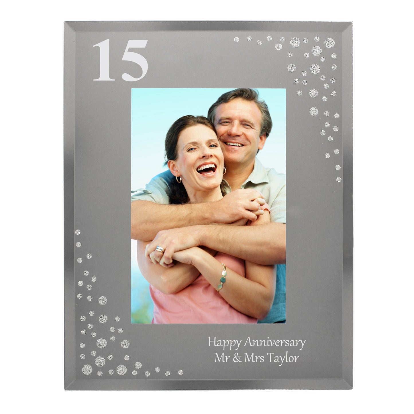 Personalised Big Age 6x4 Diamante Glass Photo Frame - MK&JD Gifts