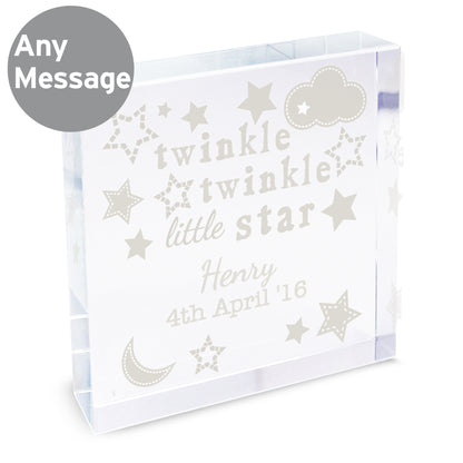 Personalised Twinkle Twinkle Crystal Token - MK&JD Gifts