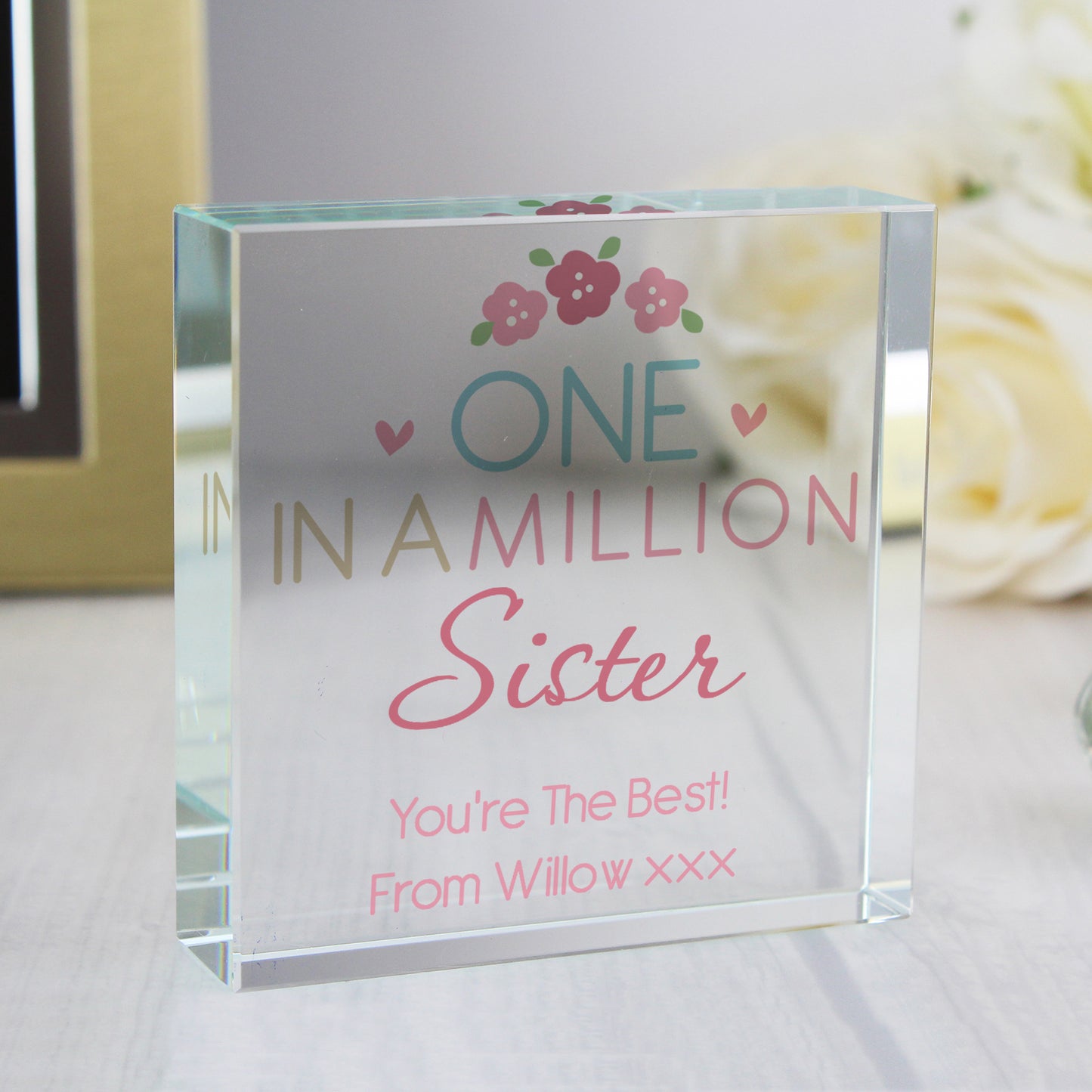 Personalised One in a Million Crystal Token - MK&JD Gifts
