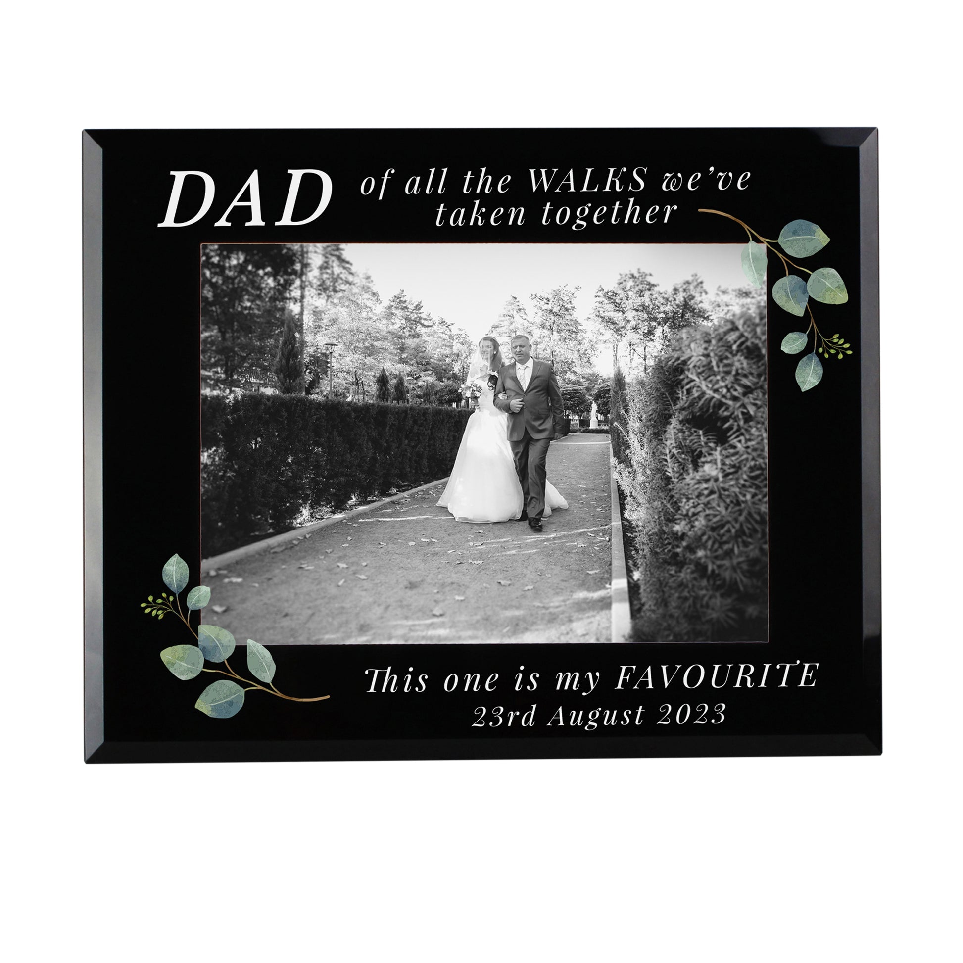 Personalised 'Of All The Walks' 5x7 Glass Wedding Frame - MK&JD Gifts
