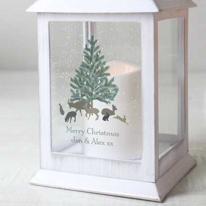 Personalised A Winter's Night White Lantern - MK&JD Gifts