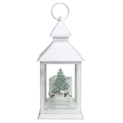 Personalised A Winter's Night White Lantern - MK&JD Gifts
