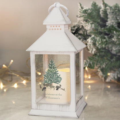Personalised A Winter's Night White Lantern - MK&JD Gifts
