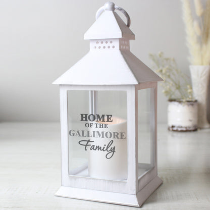Personalised The Family White Lantern - MK&JD Gifts