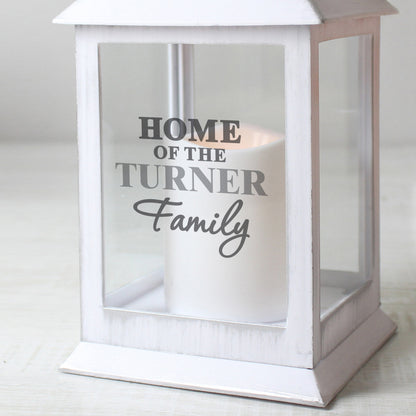 Personalised The Family White Lantern - MK&JD Gifts