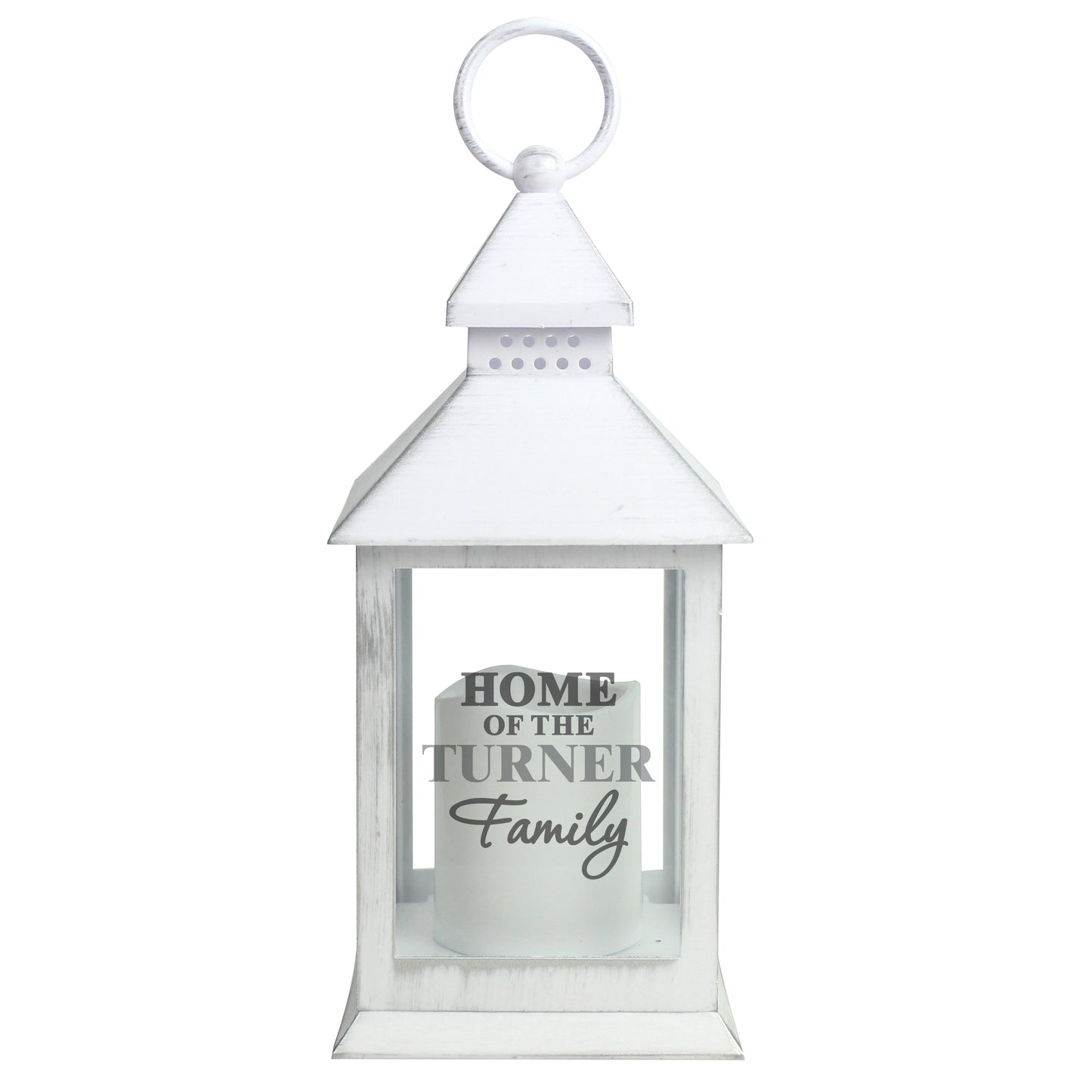 Personalised The Family White Lantern - MK&JD Gifts