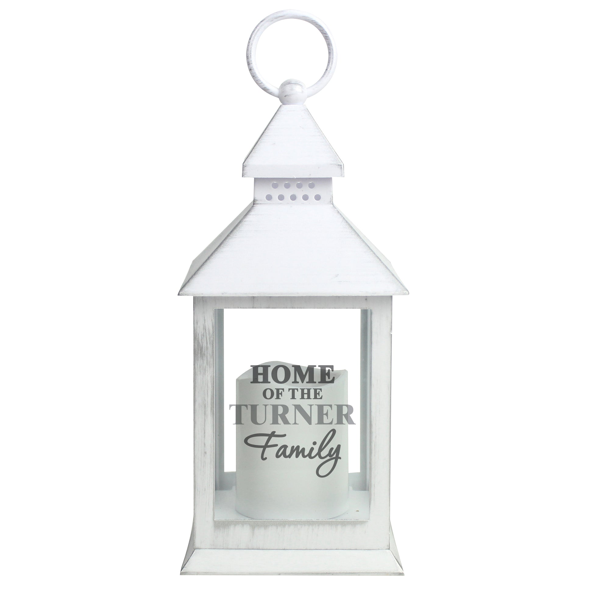 Personalised The Family White Lantern - MK&JD Gifts