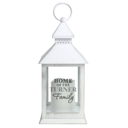 Personalised The Family White Lantern - MK&JD Gifts